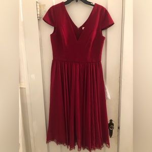Corey Chiffon Fit & Flare Cocktail Dress